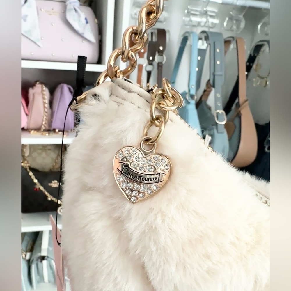 NWT-Juicy Couture Angel Let’s Get Cozy Shoulder Bag - Picture 3 of 5